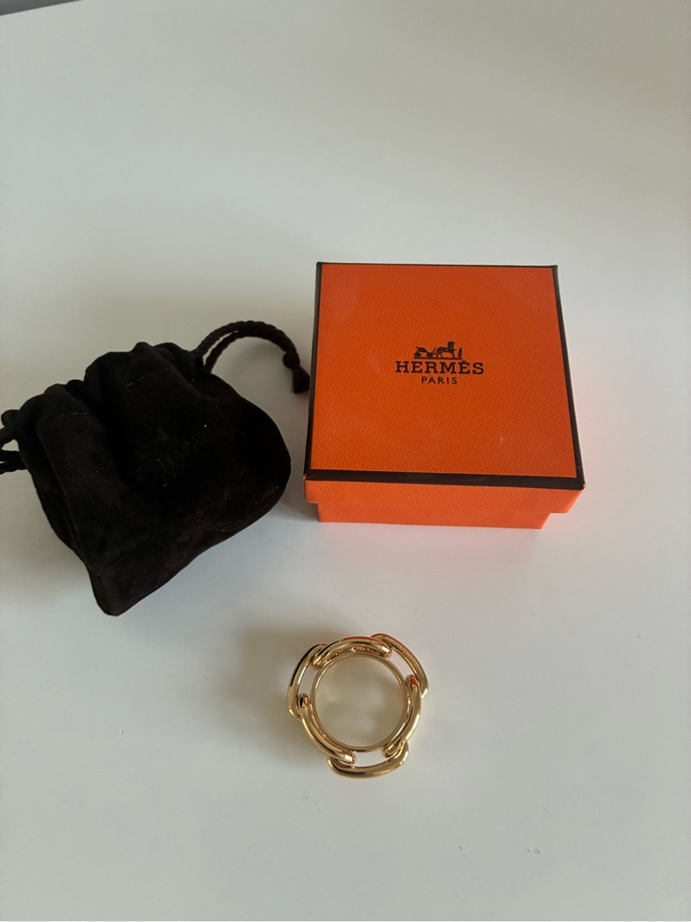 Goldtone Chaîne d'Ancre Scarf Ring - Gold